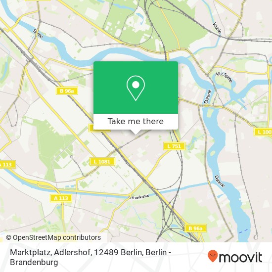 Marktplatz, Adlershof, 12489 Berlin Karte