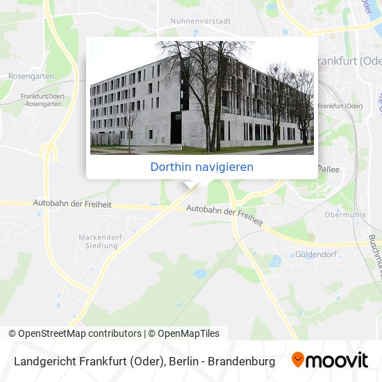 Landgericht Frankfurt (Oder) Karte