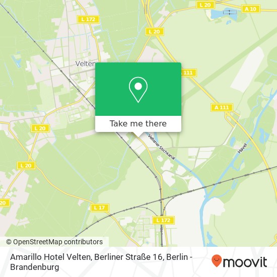 Amarillo Hotel Velten, Berliner Straße 16 Karte