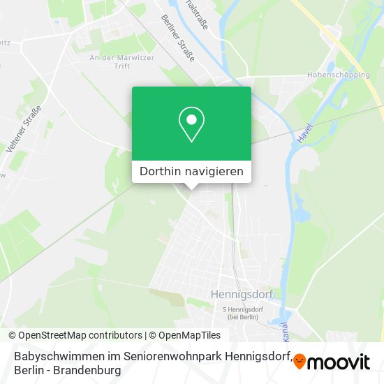 Babyschwimmen im Seniorenwohnpark Hennigsdorf Karte
