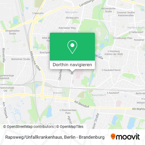 Rapsweg/Unfallkrankenhaus Karte