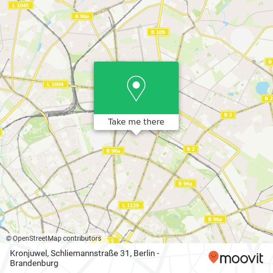 Kronjuwel, Schliemannstraße 31 Karte