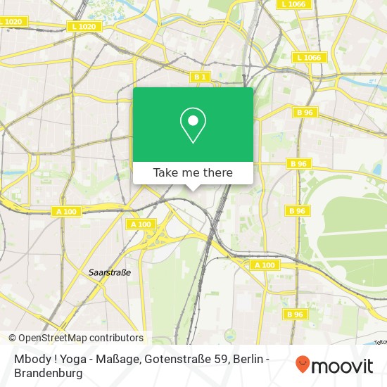 Mbody ! Yoga - Maßage, Gotenstraße 59 Karte