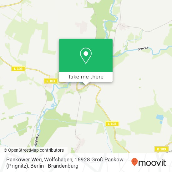 Pankower Weg, Wolfshagen, 16928 Groß Pankow (Prignitz) Karte