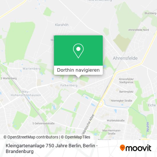Kleingartenanlage 750 Jahre Berlin Karte