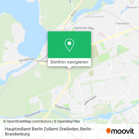 Hauptzollamt Berlin Zollamt Dreilinden Karte