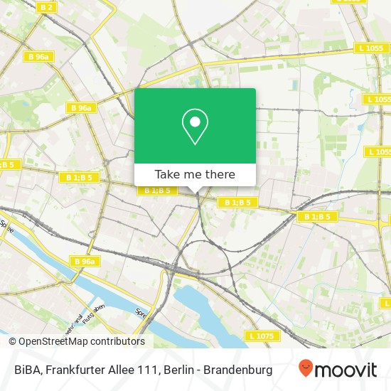 BiBA, Frankfurter Allee 111 Karte