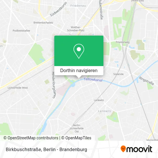 Birkbuschstraße Karte