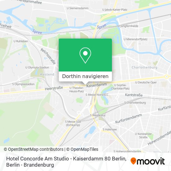 Hotel Concorde Am Studio - Kaiserdamm 80 Berlin Karte