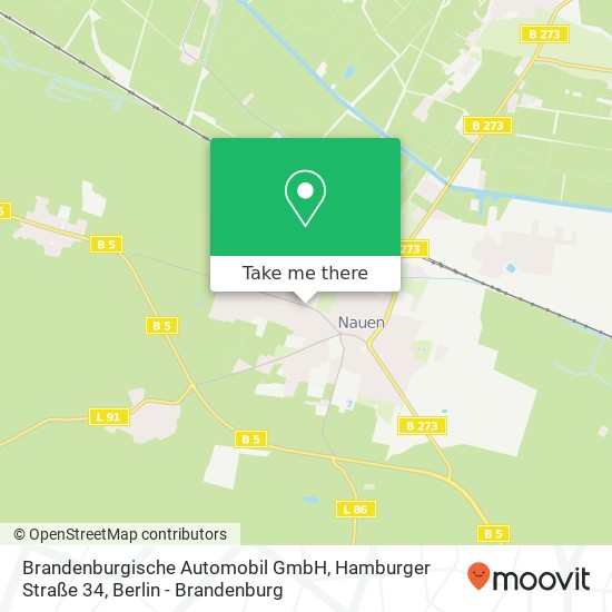 Brandenburgische Automobil GmbH, Hamburger Straße 34 Karte