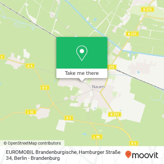 EUROMOBIL Brandenburgische, Hamburger Straße 34 Karte