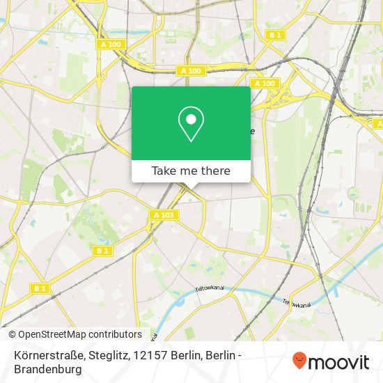 Körnerstraße, Steglitz, 12157 Berlin Karte