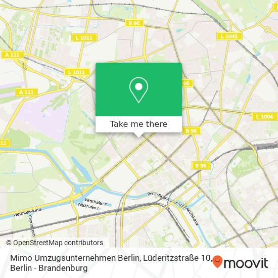 Mimo Umzugsunternehmen Berlin, Lüderitzstraße 10 Karte