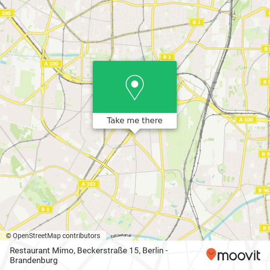 Restaurant Mimo, Beckerstraße 15 Karte