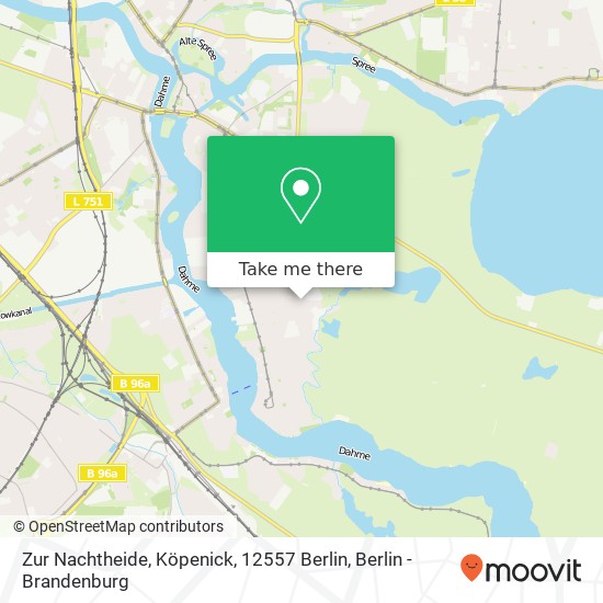 Zur Nachtheide, Köpenick, 12557 Berlin Karte