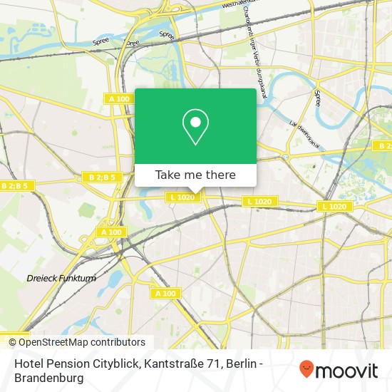 Hotel Pension Cityblick, Kantstraße 71 Karte