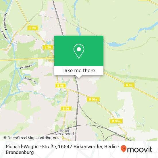 Richard-Wagner-Straße, 16547 Birkenwerder Karte
