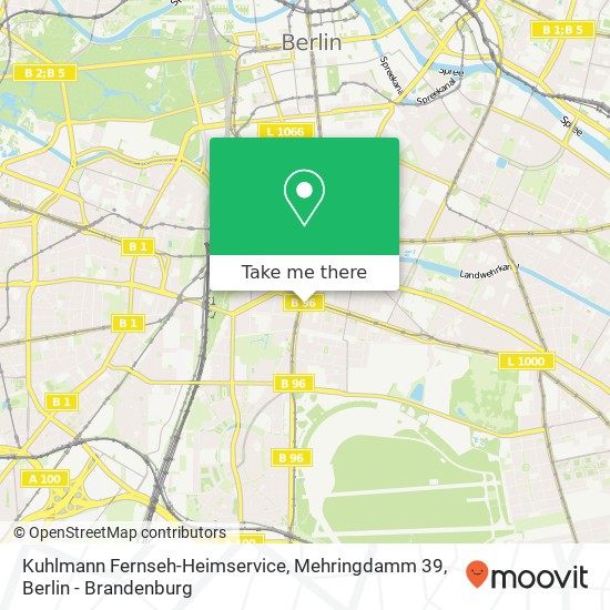Kuhlmann Fernseh-Heimservice, Mehringdamm 39 Karte