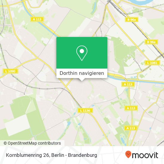 Kornblumenring 26, Rudow, 12357 Berlin Karte