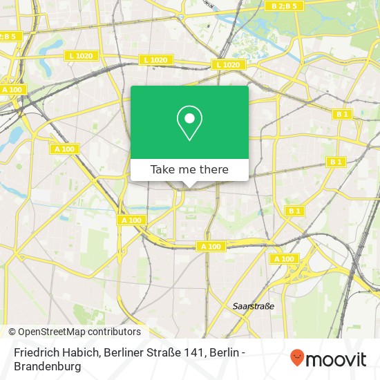 Friedrich Habich, Berliner Straße 141 Karte