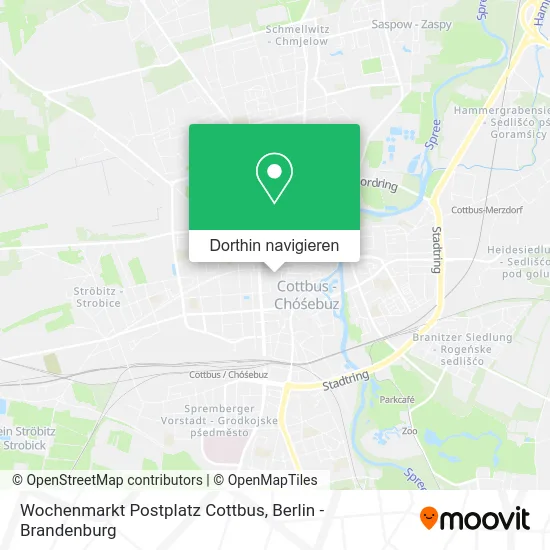 Wochenmarkt Postplatz Cottbus Karte