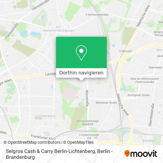 Selgros Cash & Carry Berlin-Lichtenberg Karte