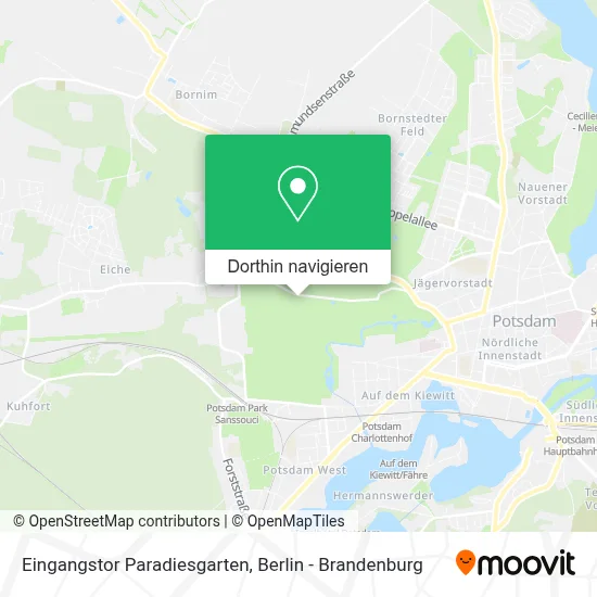 Eingangstor Paradiesgarten Karte