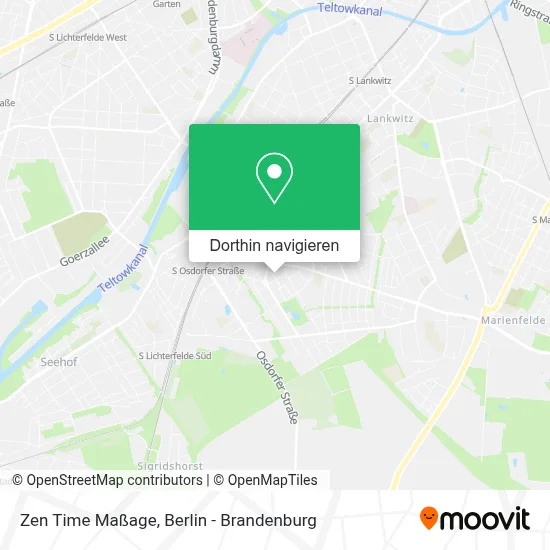 Zen Time Maßage Karte