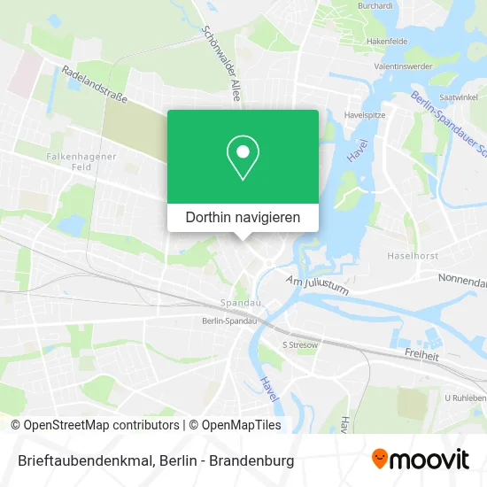 Brieftaubendenkmal Karte