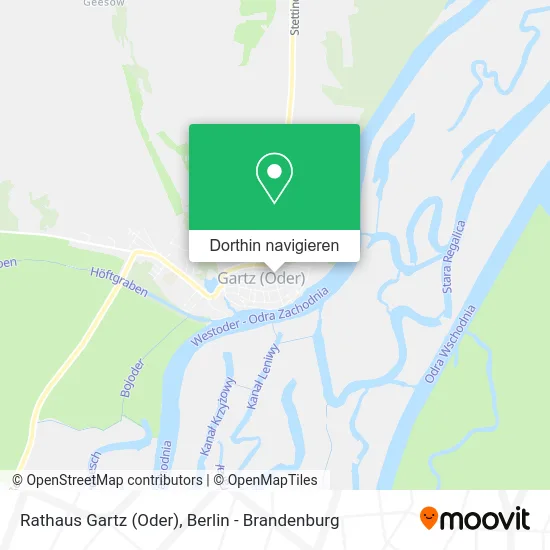 Rathaus Gartz (Oder) Karte