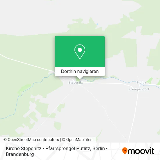 Kirche Stepenitz - Pfarrsprengel Putlitz Karte