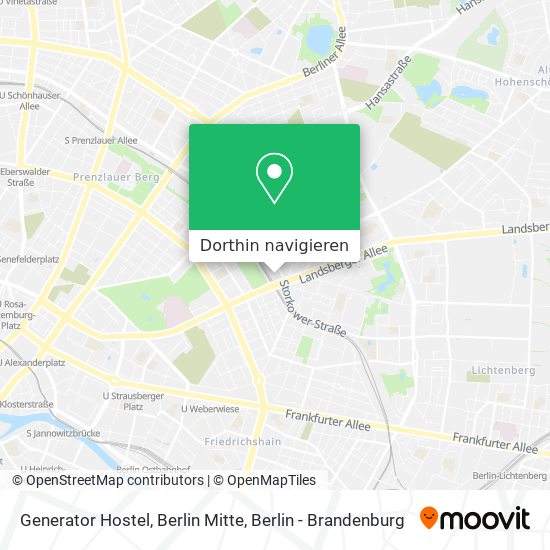 Generator Hostel, Berlin Mitte Karte