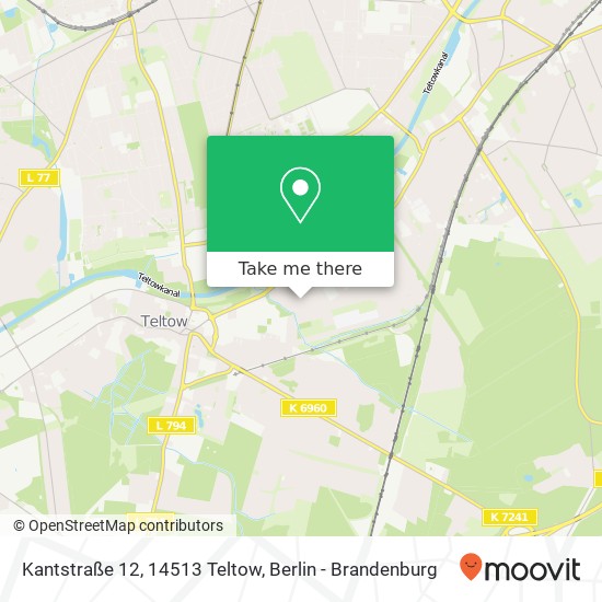 Kantstraße 12, 14513 Teltow Karte