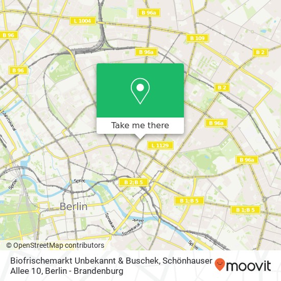 Biofrischemarkt Unbekannt & Buschek, Schönhauser Allee 10 Karte