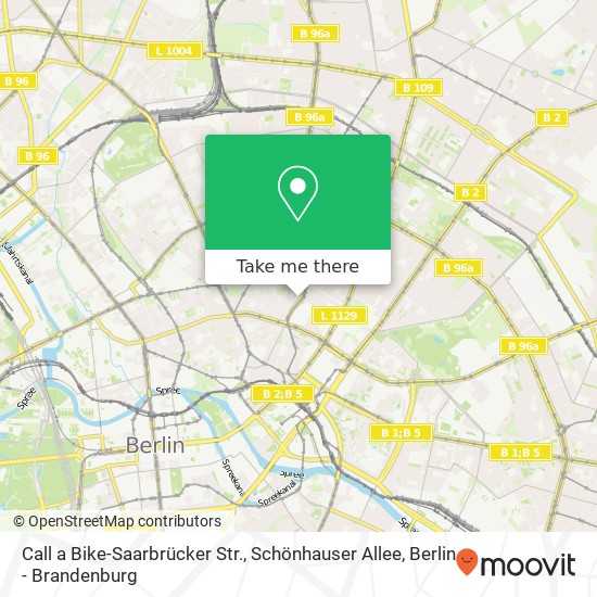 Call a Bike-Saarbrücker Str., Schönhauser Allee Karte