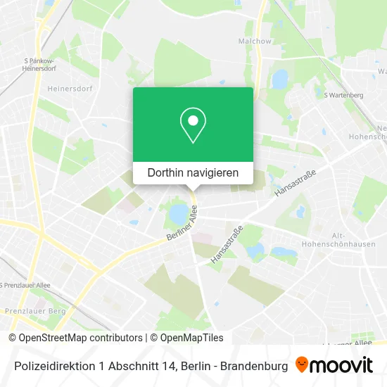 Polizeidirektion 1 Abschnitt 14 Karte