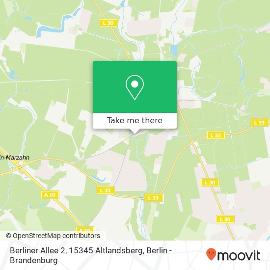 Berliner Allee 2, 15345 Altlandsberg Karte