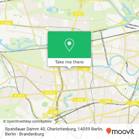 Spandauer Damm 40, Charlottenburg, 14059 Berlin Karte