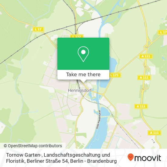 Tornow Garten-, Landschaftsgeschaltung und Floristik, Berliner Straße 54 Karte