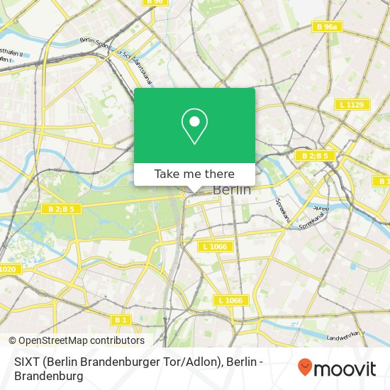 SIXT (Berlin Brandenburger Tor / Adlon), Unter den Linden 77 Karte