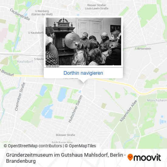 Gründerzeitmuseum im Gutshaus Mahlsdorf Karte