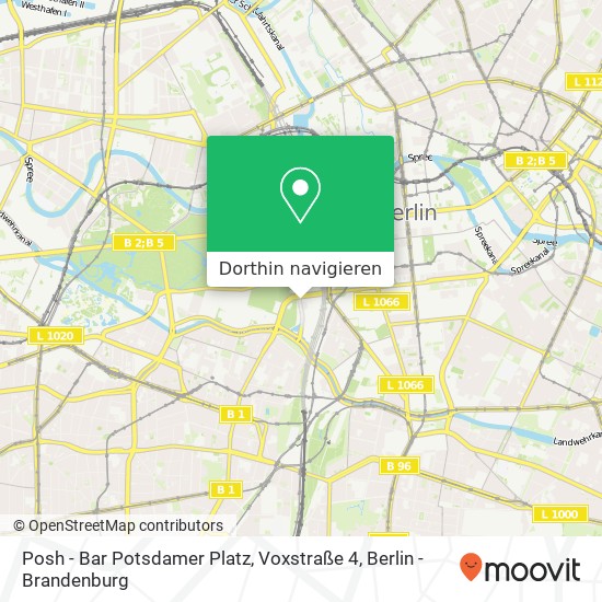 Posh - Bar Potsdamer Platz, Voxstraße 4 Karte