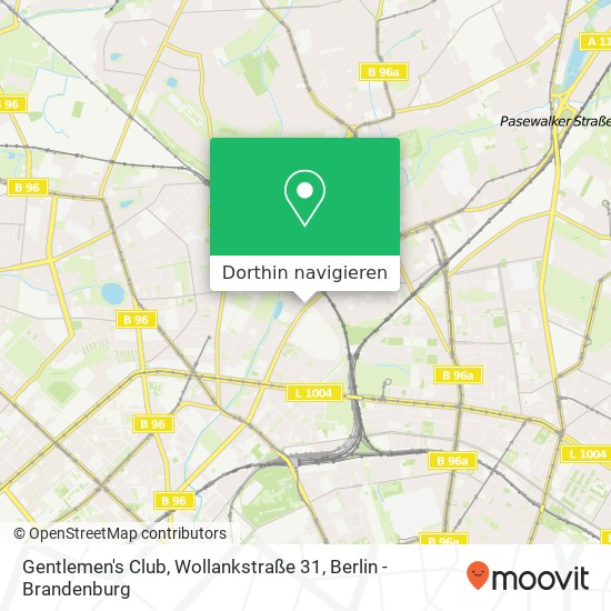 Gentlemen's Club, Wollankstraße 31 Karte