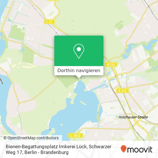 Bienen-Begattungsplatz Imkerei Lück, Schwarzer Weg 17 Karte