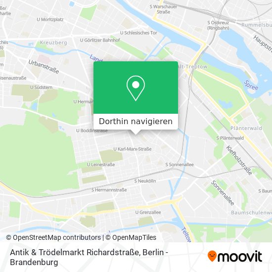 Antik & Trödelmarkt Richardstraße Karte