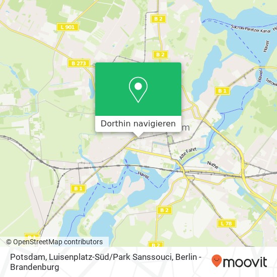 Potsdam, Luisenplatz-Süd / Park Sanssouci Karte