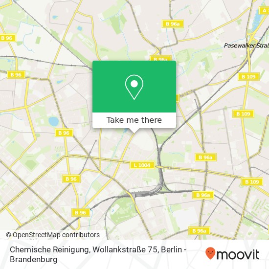 Chemische Reinigung, Wollankstraße 75 Karte