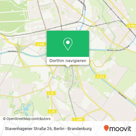 Stavenhagener Straße 26, Britz, 12359 Berlin Karte