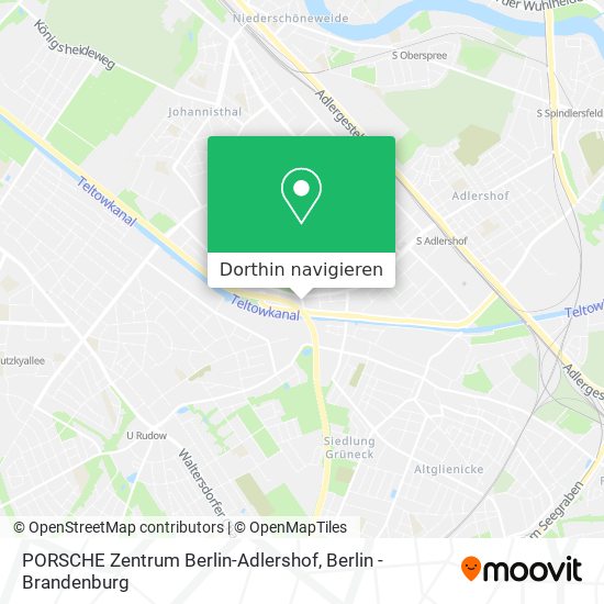 PORSCHE Zentrum Berlin-Adlershof Karte