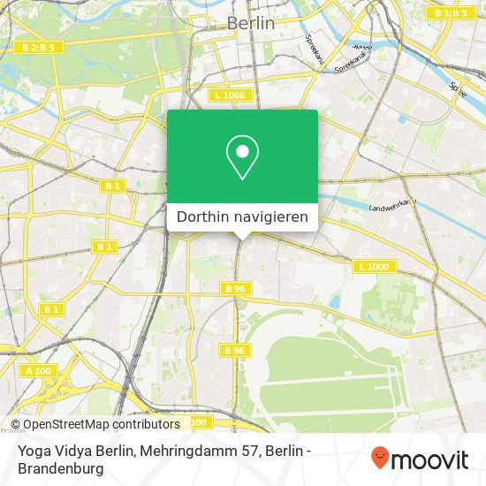 Yoga Vidya Berlin, Mehringdamm 57 Karte